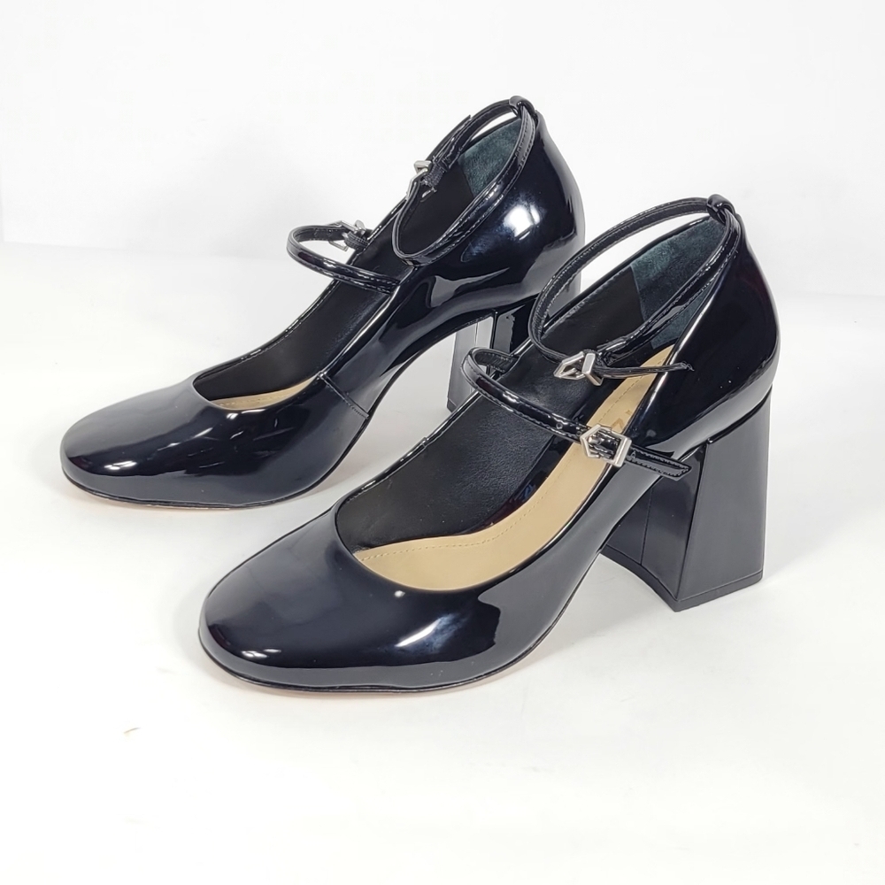 SCHUTZ Black Patent Leather Mary Jane Heels #784 Size 7B